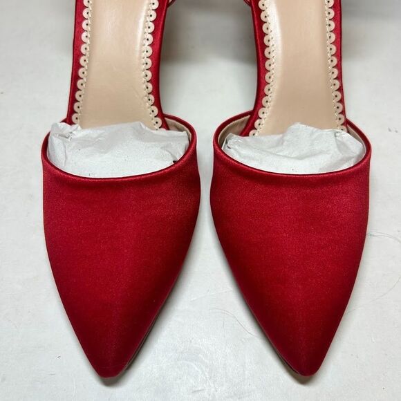 Journee Collection Womens 8 M Red Tanzi Stiletto Heel Pumps Sandals NIB JG0 - Picture 4 of 5